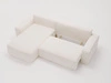 Ecksofa L-Form Links mit Schlaffunktion und Bettkasten Tazones Creme