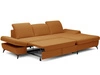 Ecksofa L-Form Rechts mit Schlaffunktion und Bettkasten Hannover Orange