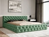 Polsterbett mit Bettkasten und Lattenrost 180x200 Palini Grün