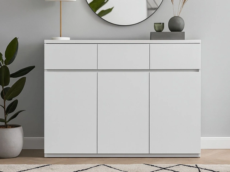 Kommode mit Türen und Schubladen Arcadia Weiß