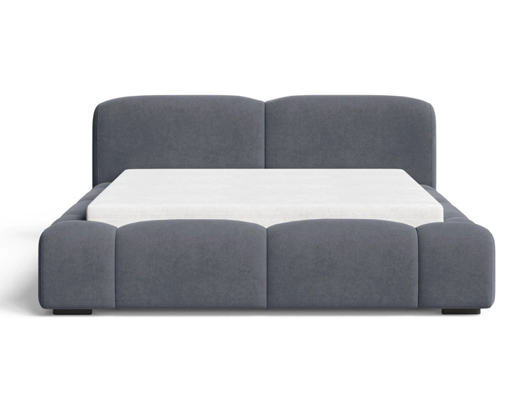 Polsterbett mit Bettkasten und Lattenrost 120x200 Aubi Dunkelgrau