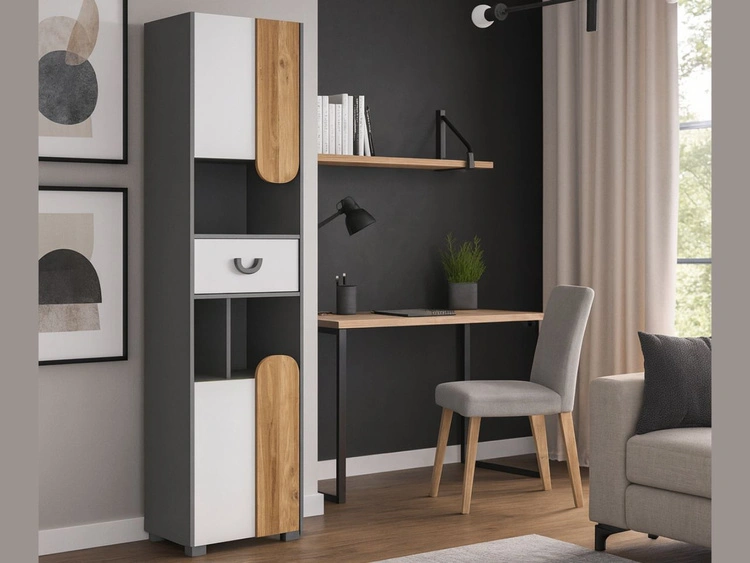 Ein Möbel-Set für ein Jugendzimmer Casa Nash Eiche, Weiß, Grau