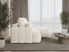 Ecksofa L-Form Rechts mit Schlaffunktion und Bettkasten Caleo Creme