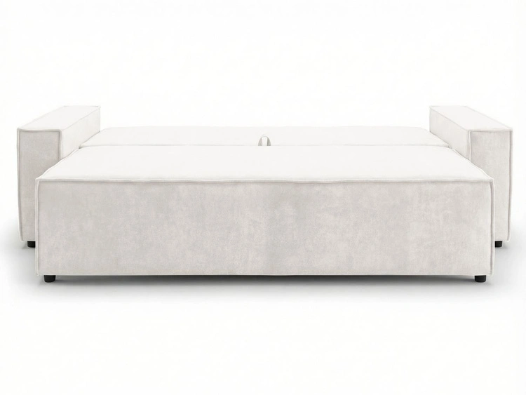 Schlafsofa mit Bettfunktion und Bettkasten Sivra Creme