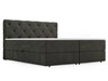 Boxspringbett mit Bettkasten 200x200 Napoli Dunkelgrau