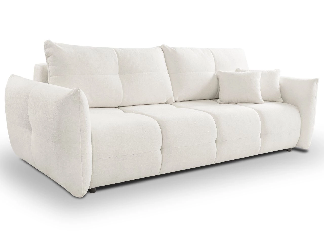 Schlafsofa mit Bettfunktion und Bettkasten Bene Creme