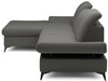 Ecksofa L-Form Links mit Schlaffunktion und Bettkasten Hannover Dunkelgrau