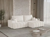 Ecksofa L-Form Rechts mit Schlaffunktion und Bettkasten Caleo Creme