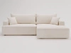 Ecksofa L-Form Rechts mit Schlaffunktion und Bettkasten California Creme