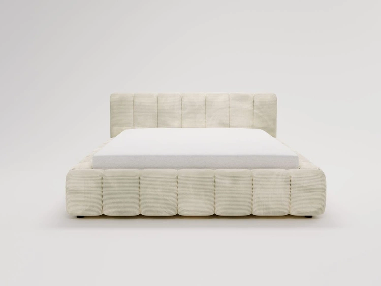 Polsterbett mit Bettkasten und Lattenrost 180x200 Ibiza Creme