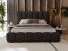 Polsterbett mit Bettkasten und Lattenrost 200x200 Imperial Schwarz