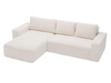 Ecksofa L-Form Links mit Schlaffunktion und Bettkasten Tazones Creme