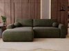 Ecksofa L-Form mit Schlaffunktion und Bettkasten Savana Links Grün