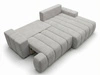 Ecksofa L-Form Rechts mit Schlaffunktion und Bettkasten Caleo Hellgrau