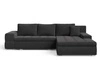 Ecksofa L-Form mit Schlaffunktion und Bettkasten Sonia Schwarz