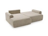 Ecksofa L-Form mit Schlaffunktion und Bettkasten Savana Links Beige