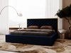 Polsterbett mit Bettkasten und Lattenrost 140x200 Bonito Dunkelblau