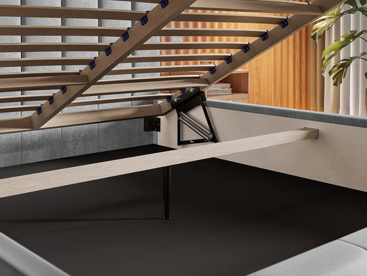 Polsterbett mit Bettkasten und Lattenrost 160x200 Siena Dunkelblau