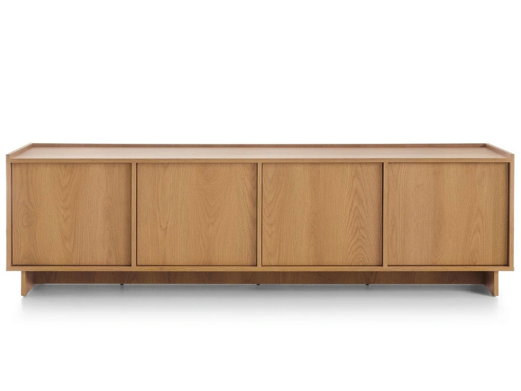 Dreitüriges TV-Lowboard 195 cm für Wohnzimmer Azumi Karamell Eiche