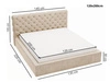 Polsterbett mit Bettkasten und Lattenrost 120x200 Apollo Beige