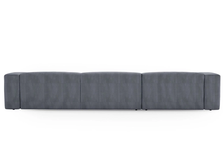 Wohnlandschaft Universell Moderne Cord Ecksofa Landi Grau