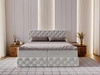 Boxspringbett mit Bettkasten 180x200 Canolo Hellgrau