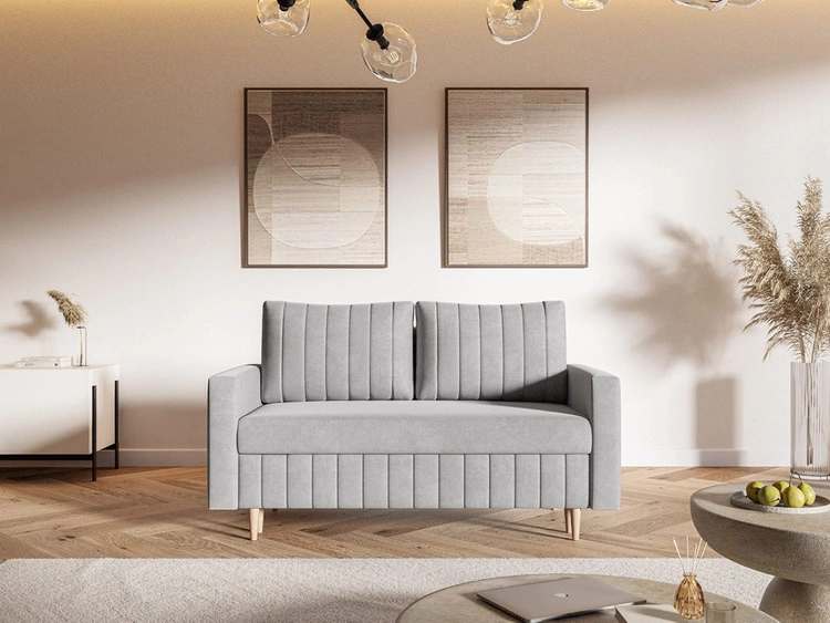 Schlafsofa mit Bettfunktion und Bettkasten Castelo Grau