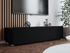 TV-Lowboard mit Türen 150 cm Kioto Schwarz matt