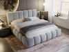 Polsterbett mit Bettkasten und Lattenrost 140x200 Cloud Hellgrau