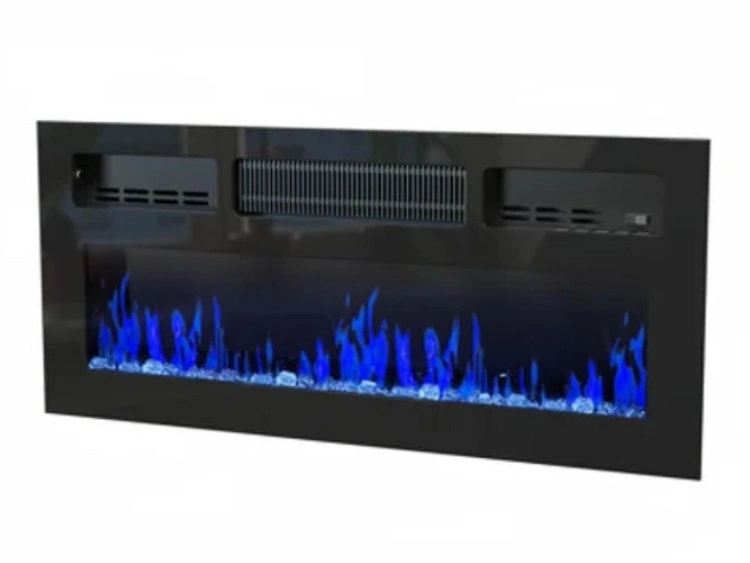 Kommode mit Türen, Schublade und Kamin Messina Schwarz