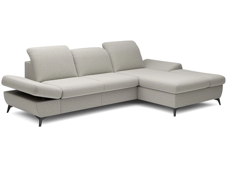 Ecksofa L-Form Rechts mit Schlaffunktion und Bettkasten Hannover Beige