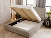 Polsterbett mit Bettkasten und Lattenrost 140x200 Barbados Hellbraun