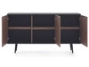 Türkommode 150 cm Nemi Schwarzer Graphit Braun