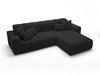 Ecksofa L-Form Rechts Nork Schwarz
