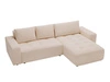 Ecksofa L-Form Rechts mit Schlaffunktion und Bettkasten Portland Beige