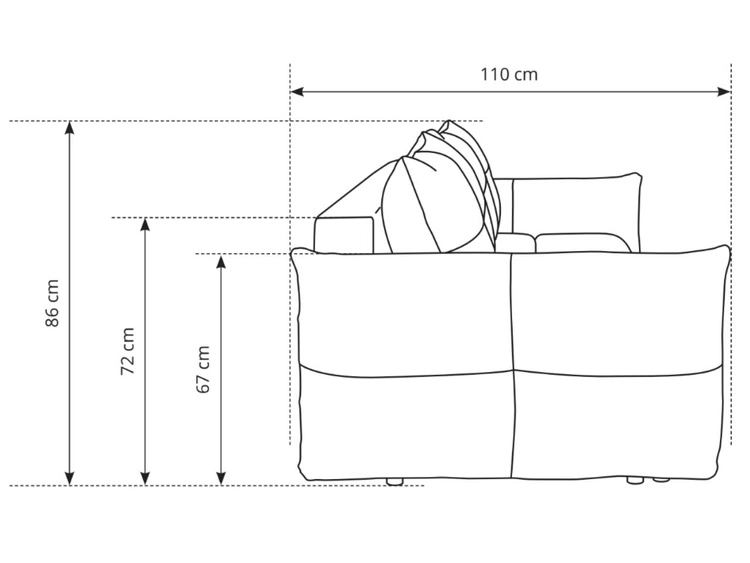 Schlafsofa mit Bettfunktion und Bettkasten Bene Creme