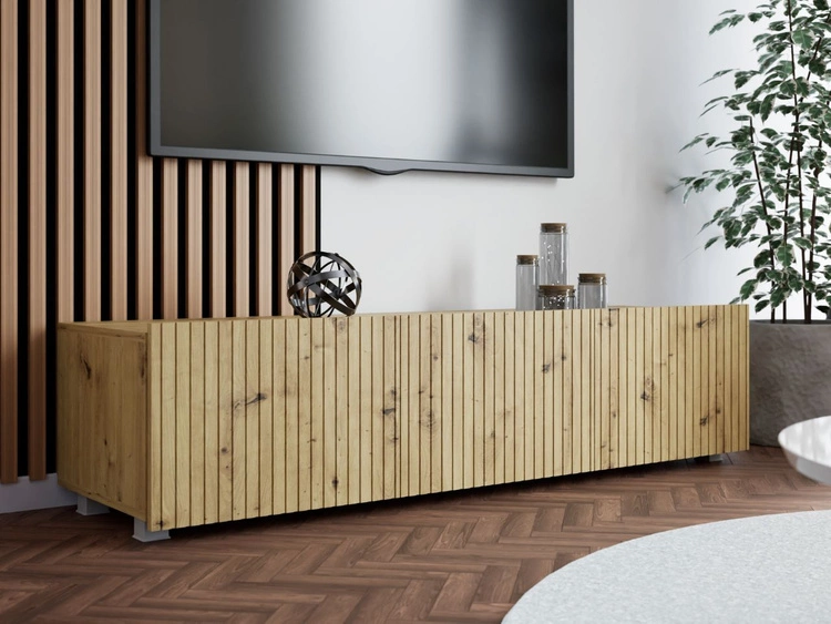 TV-Lowboard mit Türen 150 cm Kioto Artisan Eiche