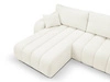 Ecksofa mit Schlaffunktion und Bettkasten Links Adoro Creme 