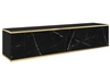 TV-Lowboard Hänge mit Türen 135 cm Diolo Schwarzer Marmor mit glatter Front