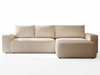 Ecksofa L-Form Rechts mit Schlaffunktion und Bettkasten Tazones Beige
