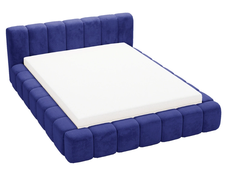 Polsterbett mit Bettkasten und Lattenrost 120x200 Ibiza Dunkelblau