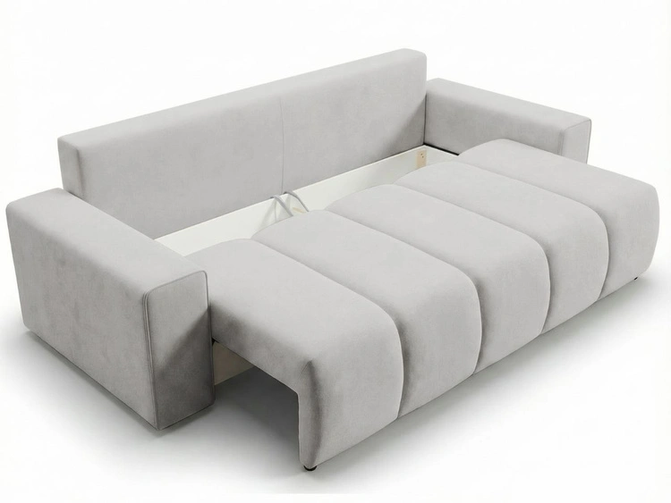 Schlafsofa mit Bettfunktion und Bettkasten Miro Grau