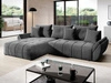 Ecksofa L-Form mit Schlaffunktion und Bettkasten Decor L Dunkelgrau