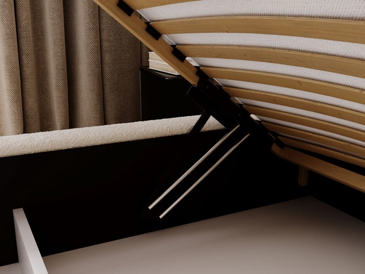 Polsterbett mit Bettkasten und Lattenrost 120x200 Palermo Creme