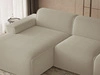 Ecksofa L-Form Links Lavia Bouclé-Stoff Beige