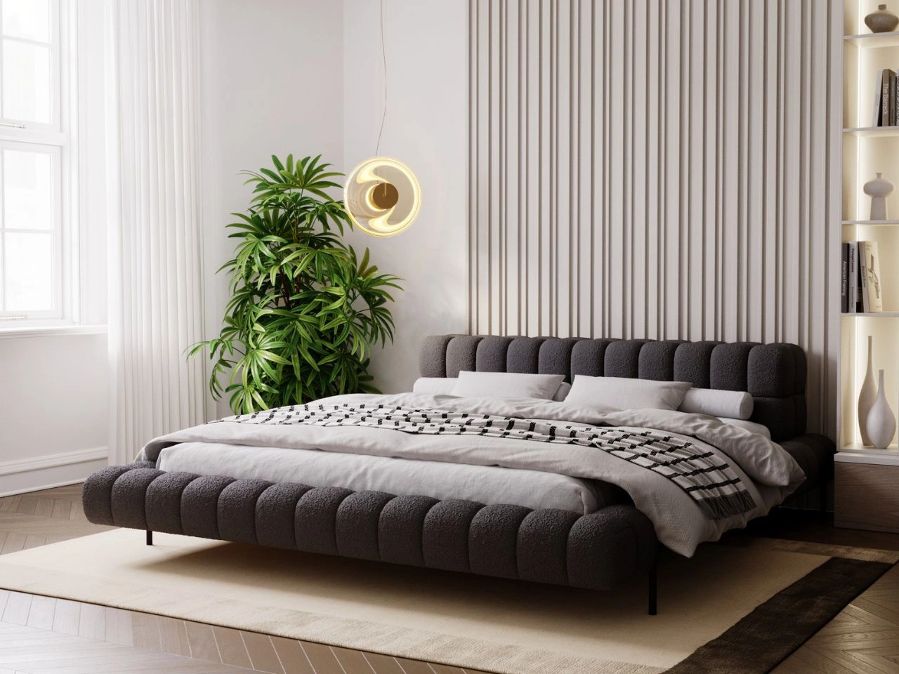 Polsterbett mit Lattenrost 140x200 Imagine Schwarz