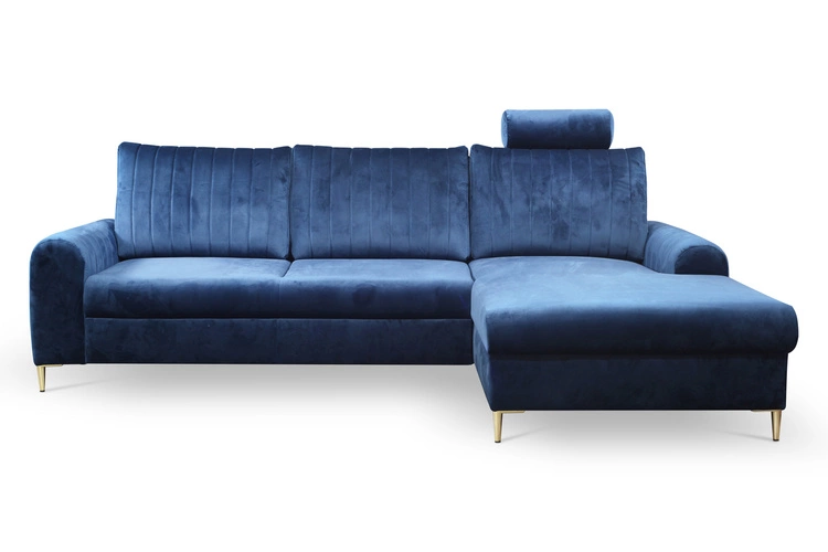 Ecksofa mit Schlaffunktion Maroko L Rechts Blau