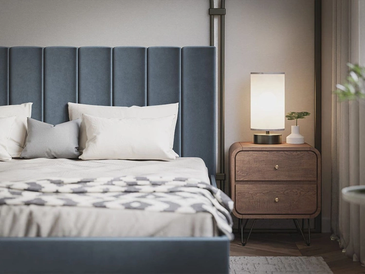 Polsterbett mit Lattenrost 140x200 Snazi Schwarz