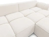 Ecksofa L-Form Rechts mit Schlaffunktion und Bettkasten Bonno Creme 