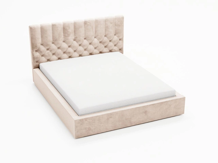 Polsterbett mit Bettkasten und Lattenrost 120x200 Roma Beige